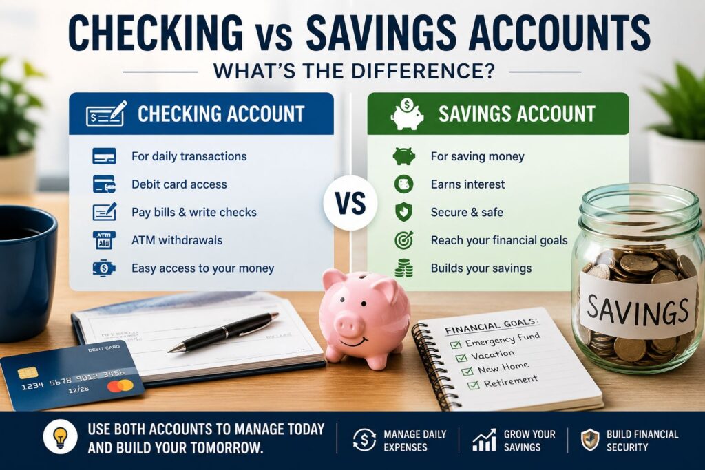 Checking vs Savings Accounts: What's the Difference?