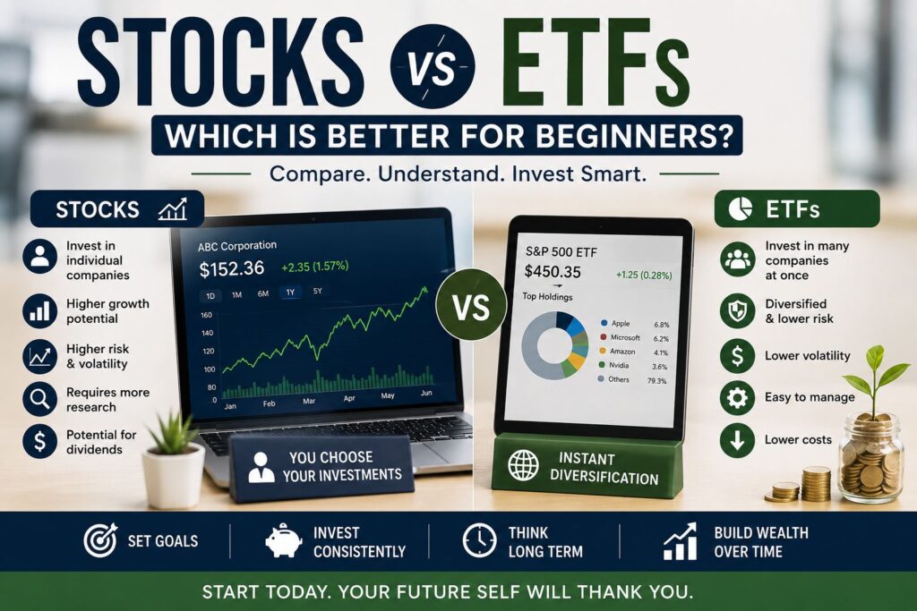 Stocks vs ETFs: Which Is Better for Beginners?